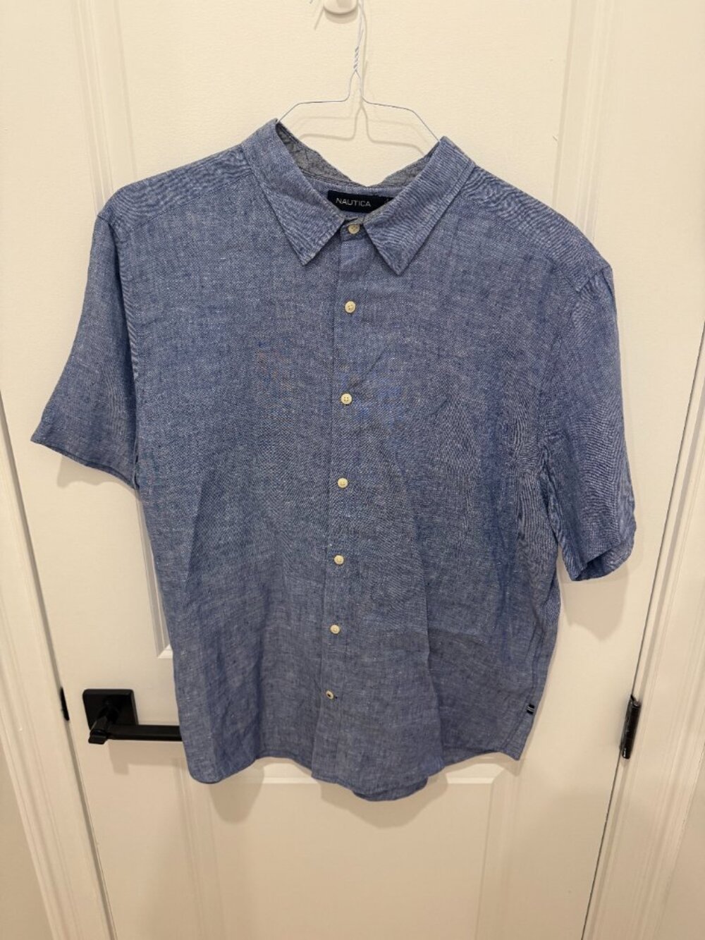 XL Blue Nautica Short-Sleeve Button Down